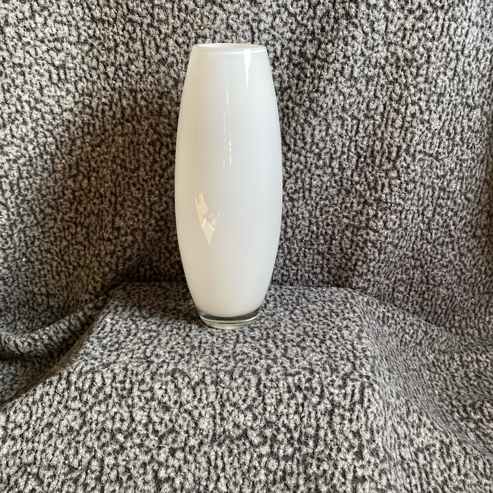 Elegant White Glass Vase